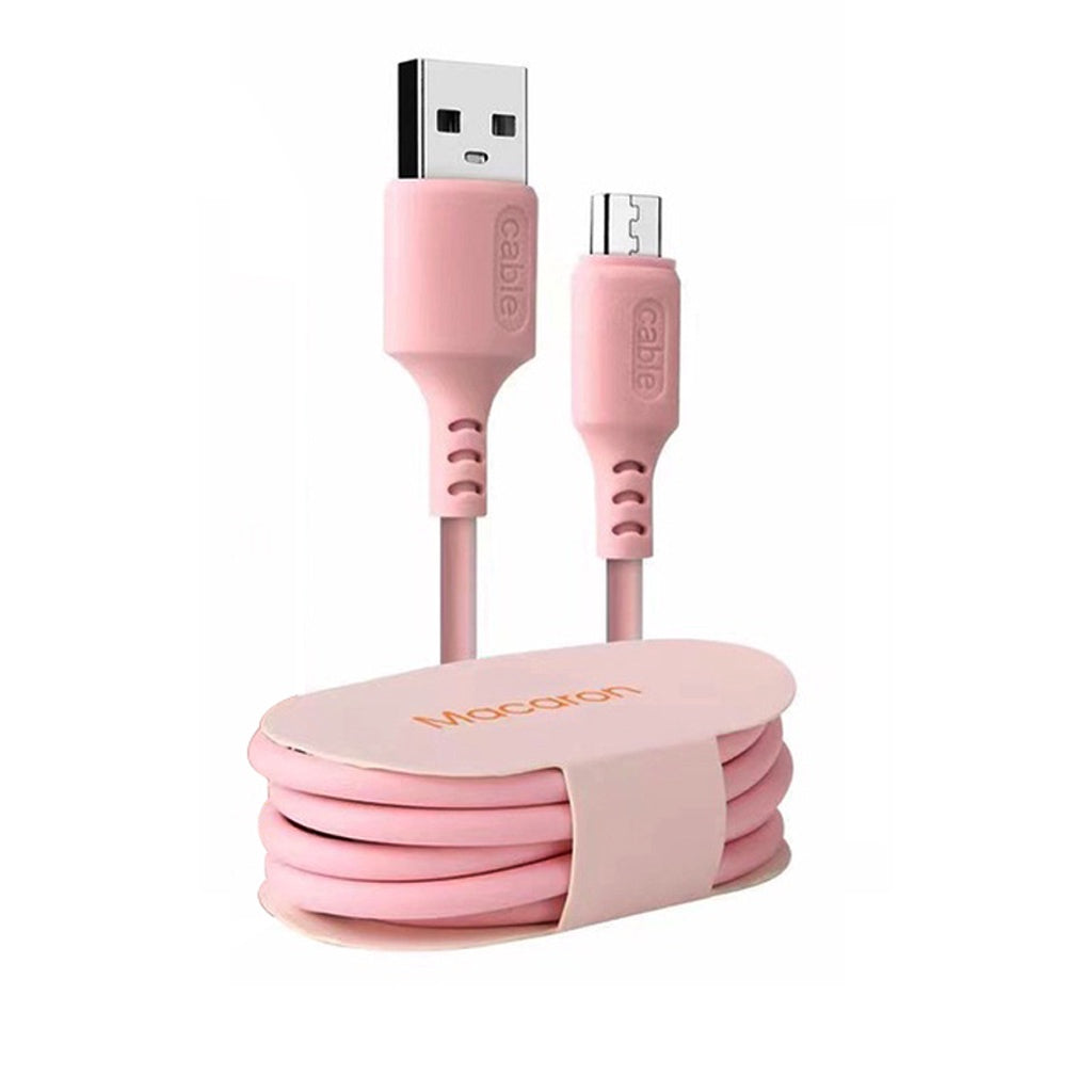 KABEL DATA MACARON 2A FAST CHARGING USB V8/MICRO USB