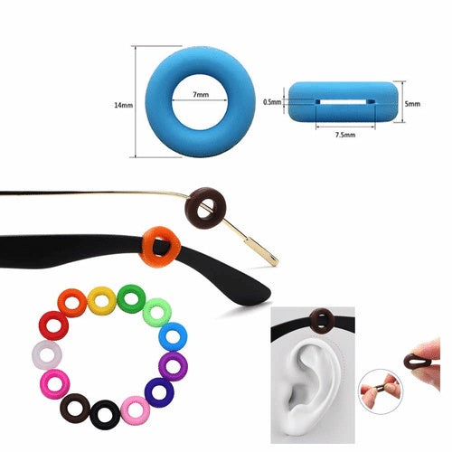 EARHOOK PENGAIT KACAMATA SILICON BULAT 1PASANG (2PCS) / KARET ANTI SLIP KACAMATA PENAHAN TELINGA