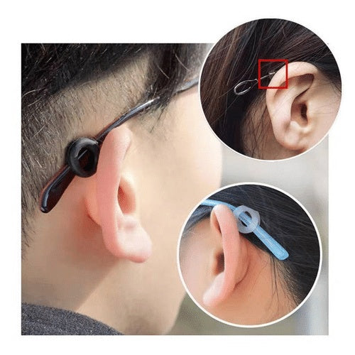 EARHOOK PENGAIT KACAMATA SILICON BULAT 1PASANG (2PCS) / KARET ANTI SLIP KACAMATA PENAHAN TELINGA