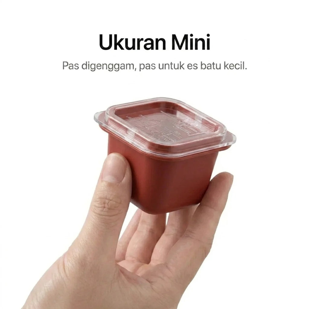 KOTAK MINI CETAKAN ES BATU PUDING JELLY DENGAN PENUTUP SERBAGUNA
