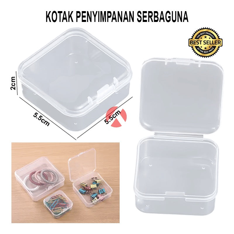 KOTAK MINI PENYIMPANAN SERBAGUNA UKURAN 5.5X5.5X2CM