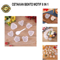 PAKET ALAT CETAKAN NASI BENTO MOTIF 8 IN 1