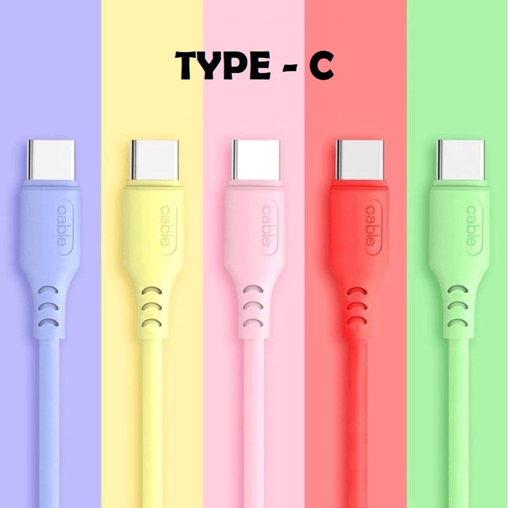 KABEL DATA MACARON 2A FAST CHARGING USB TYPE C