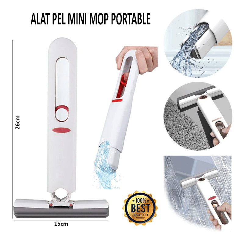 ALAT PEL MINI MOP PORTABLE SPONS BUSA / ALAT PEMBERSIH PENYERAP AIR SERBAGUNA