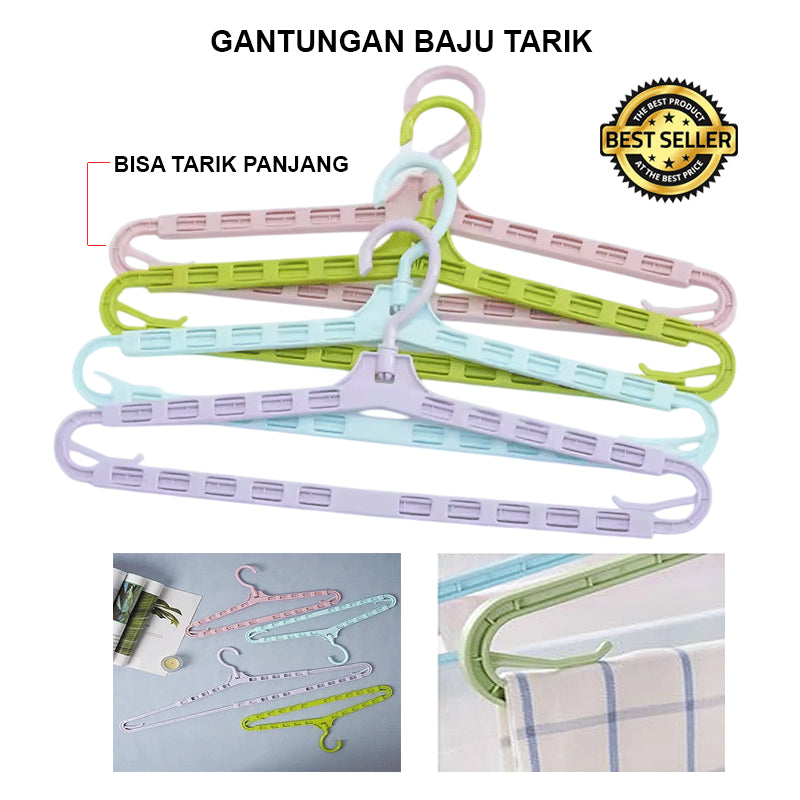GANTUNGAN BAJU TARIK / HANGER TARIK PAKAIAN LEBAR