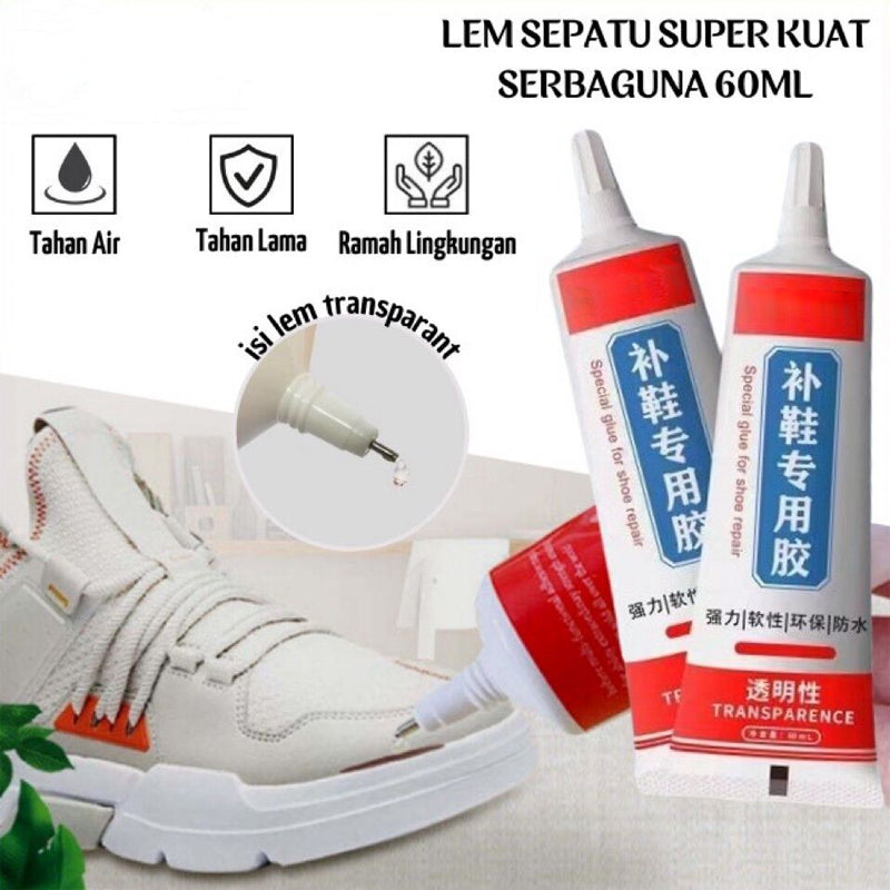 LEM PERBAIKAN SEPATU SUPER KUAT 60ML / LEM PEREKAT SEPATU DAN SANDAL TAHAN AIR