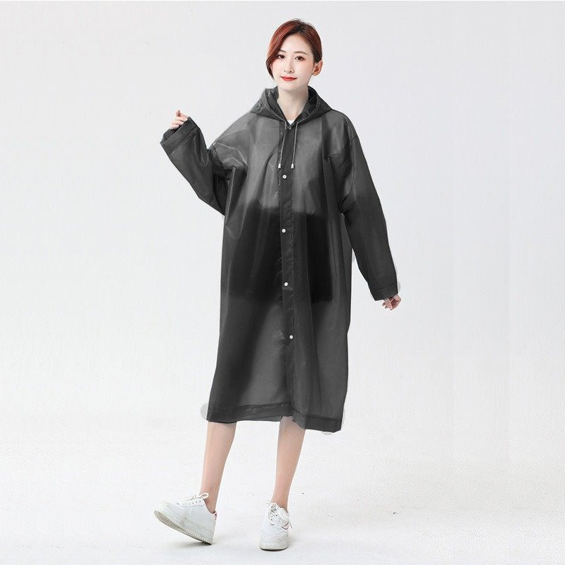 JAS HUJAN EVA PEVA RAINCOAT POLOS TEBAL HOODIE TRANSPARAN DEWASA