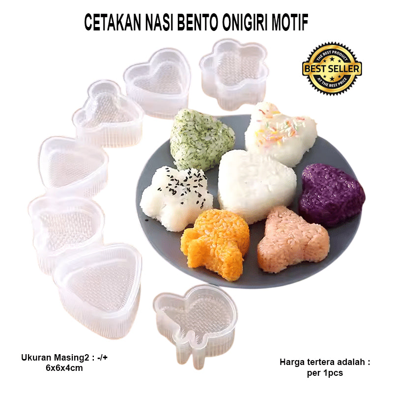 CETAKAN NASI BENTO MOTIF / ALAT PENCETAK NASI ONIGIRI