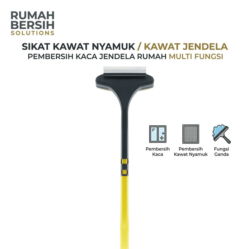 SIKAT KAWAT NYAMUK JARING 2IN1 / SIKAT PEMBERSIH KACA JENDELA PORTABLE