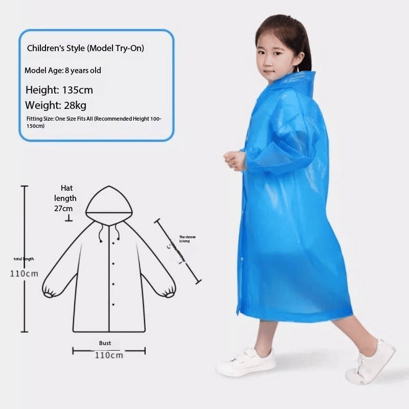 Jas Hujan Eva Anak Raincoat / Jas Hujan Waterproof Bahan Tebal