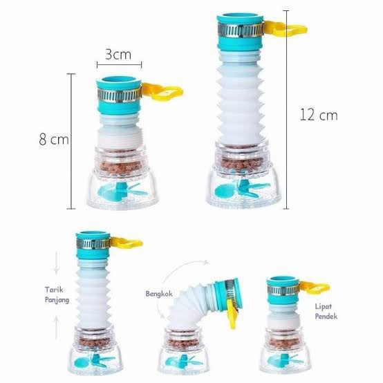SAMBUNGAN KRAN AIR WASTAFEL DENGAN KLEM NONPACK