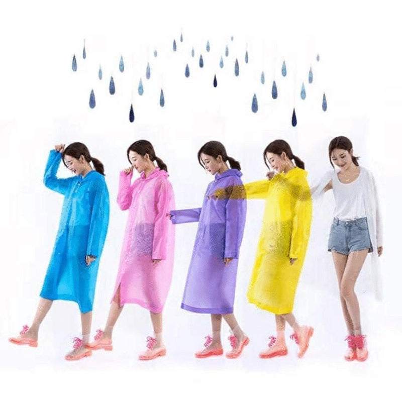JAS HUJAN EVA PEVA RAINCOAT POLOS TEBAL HOODIE TRANSPARAN DEWASA