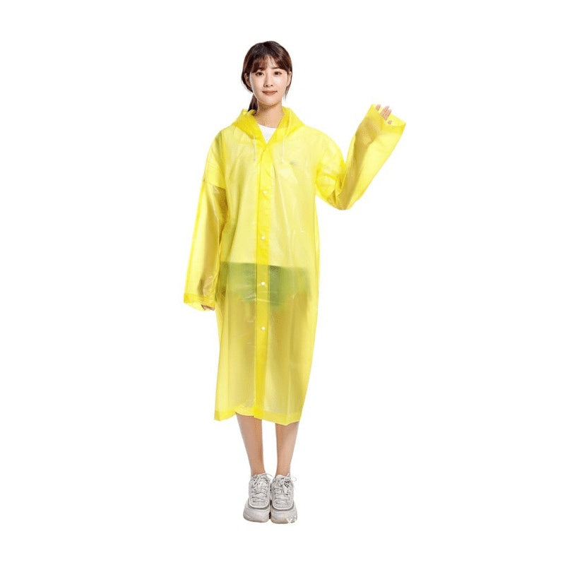 JAS HUJAN EVA PEVA RAINCOAT POLOS TEBAL HOODIE TRANSPARAN DEWASA