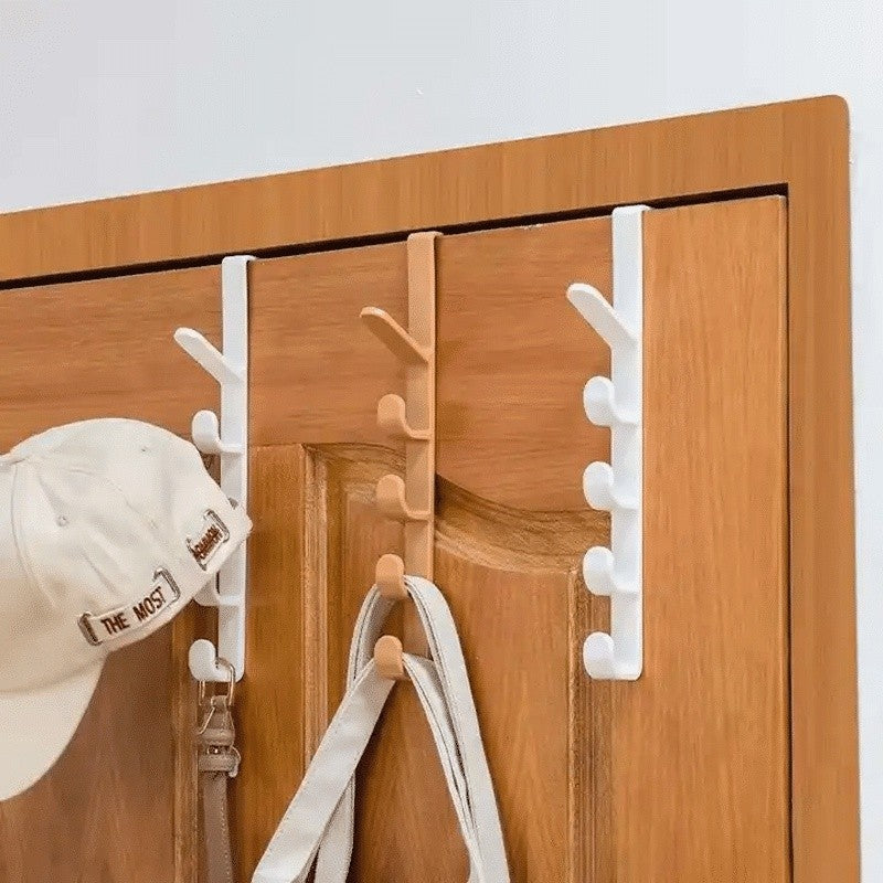 GANTUNGAN BAJU BELAKANG PINTU 5 KAIT BAHAN PLASTIK / HANGER PINTU SERBAGUNA